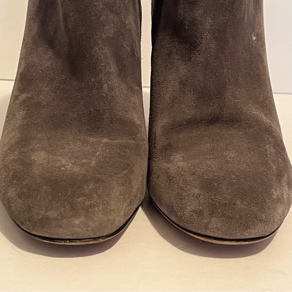 Via Spiga Silvie Block Heel Booties Anthracite Suede - Picture 11 of 14